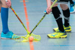 Floorballschläger mit Ball in der Kelle